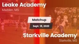 Matchup: Leake Academy vs. Starkville Academy  2020