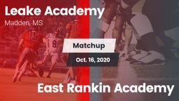 Matchup: Leake Academy vs. East Rankin Academy 2020