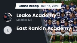 Recap: Leake Academy  vs. East Rankin Academy 2020