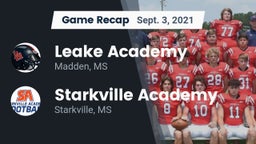 Recap: Leake Academy  vs. Starkville Academy  2021