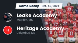 Recap: Leake Academy  vs. Heritage Academy  2021