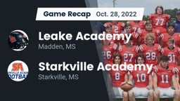 Recap: Leake Academy  vs. Starkville Academy  2022