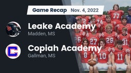 Recap: Leake Academy  vs. Copiah Academy  2022