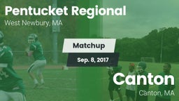 Matchup: Pentucket Regional vs. Canton   2017