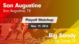 Matchup: San Augustine vs. Big Sandy  2016