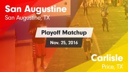 Matchup: San Augustine vs. Carlisle  2016