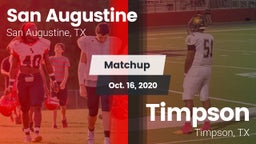 Matchup: San Augustine vs. Timpson  2020