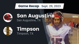 Recap: San Augustine  vs. Timpson  2023