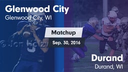 Matchup: Glenwood City vs. Durand  2016