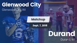 Matchup: Glenwood City vs. Durand  2018