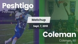 Matchup: Peshtigo vs. Coleman  2018