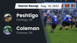 Recap: Peshtigo  vs. Coleman  2022