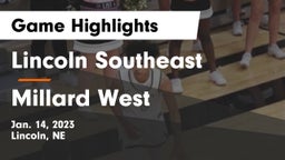 Lincoln Southeast  vs Millard West  Game Highlights - Jan. 14, 2023