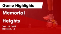 Memorial  vs Heights  Game Highlights - Jan. 20, 2023