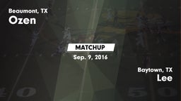 Matchup: Ozen vs. Lee  2016