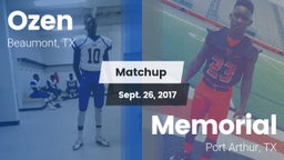 Matchup: Ozen vs. Memorial  2017
