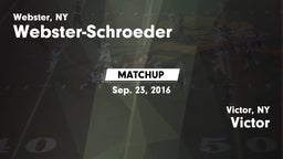 Matchup: Webster-Schroeder vs. Victor  2016