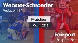 Matchup: Webster-Schroeder vs. Fairport  2016