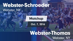 Matchup: Webster-Schroeder vs. Webster-Thomas  2016