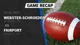 Recap: Webster-Schroeder  vs. Fairport  2016