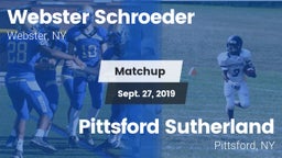 Matchup: Webster Schroeder vs. Pittsford Sutherland 2019