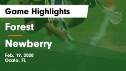 Forest  vs Newberry  Game Highlights - Feb. 19, 2020