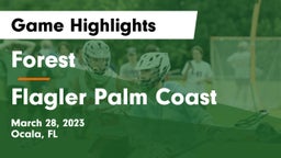 Forest  vs Flagler Palm Coast Game Highlights - March 28, 2023