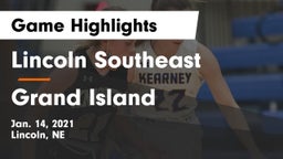 Lincoln Southeast  vs Grand Island  Game Highlights - Jan. 14, 2021
