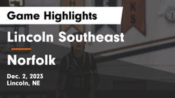 Lincoln Southeast  vs Norfolk  Game Highlights - Dec. 2, 2023