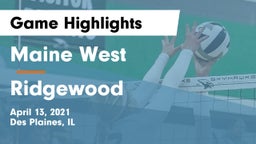 Maine West  vs Ridgewood Game Highlights - April 13, 2021