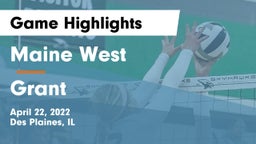 Maine West  vs Grant  Game Highlights - April 22, 2022