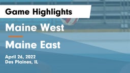 Maine West  vs Maine East  Game Highlights - April 26, 2022