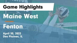 Maine West  vs Fenton  Game Highlights - April 30, 2022