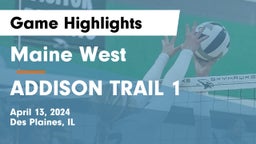 Maine West  vs ADDISON TRAIL 1 Game Highlights - April 13, 2024