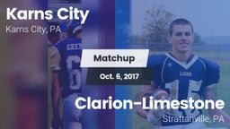 Matchup: Karns City vs. Clarion-Limestone  2017