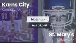 Matchup: Karns City vs. St. Mary's  2018