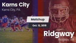 Matchup: Karns City vs. Ridgway  2018