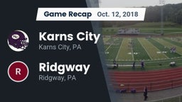 Recap: Karns City  vs. Ridgway  2018