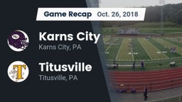Recap: Karns City  vs. Titusville  2018