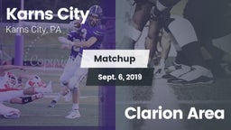 Matchup: Karns City vs. Clarion Area 2019