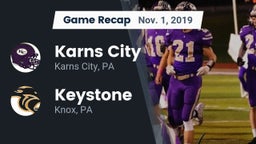 Recap: Karns City  vs. Keystone  2019