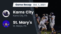 Recap: Karns City  vs. St. Mary's  2021
