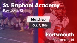 Matchup: St. Raphael Academy vs. Portsmouth  2016