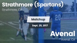 Matchup: Strathmore High vs. Avenal  2017