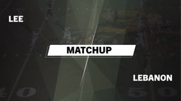 Matchup: Lee vs. Lebanon  2016