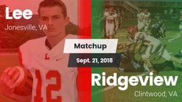Matchup: Lee vs. Ridgeview  2018