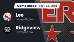 Recap: Lee  vs. Ridgeview  2018