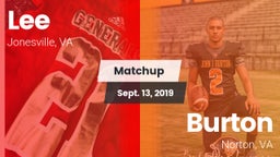 Matchup: Lee vs. Burton  2019