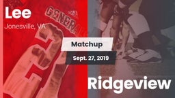 Matchup: Lee vs. Ridgeview 2019