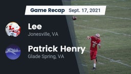 Recap: Lee  vs. Patrick Henry  2021